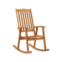 chaise à bascule avec coussins bois d'acacia massif