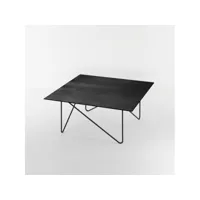 table basse shape structure acier couleur noir, plateau stratifié noir carbone 20101002205