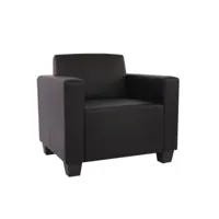 fauteuil modulaire lyon, fauteuil lounge, similicuir ~ noir