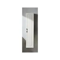 colonne de salle de bain moderne réversible caspio avec 1 porte blanc mat