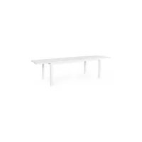 table extensible hilde 200/300x100 cm en aluminium blanc