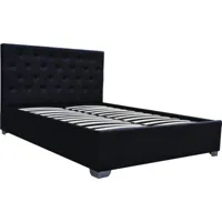 lit double avec coffre tino - 140 × 190 cm - noir