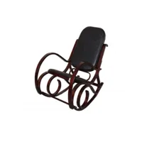 fauteuil à bascule tokyo imitation noyer noir