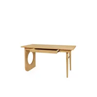 bau - bureau design en bois 1 tiroir - couleur - bois clair 296001001012
