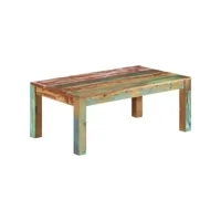 table basse bois de récupération solide 100x60x40 cm