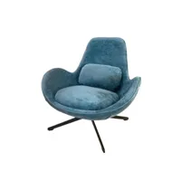space - fauteuil rotatif en velours bleu