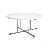 table d'appoint lifetime blanc 152 x 75,5 x 152 cm acier plastique