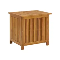 coffre boîte meuble de jardin rangement 60 x 50 x 58 cm bois d'acacia solide helloshop26 02_0013039