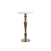 light & living table d'appoint kampar - blanc/bronze antique - ø50cm 6780785