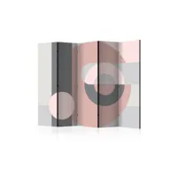paravent 5 volets - geometric wreath (pink) ii [room dividers] a1-paraventtc1971