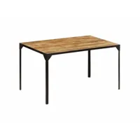 table de salon salle à manger design 140x80x76 cm bois de manguier massif helloshop26 0902152