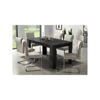 table de salle à manger extensible, console extensible, table moderne avec rallonges, 140 200x88h75 cm, couleur gris cendre 8052773830300