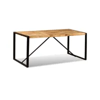 table de salon salle à manger design bois de manguier brut 180 cm helloshop26 0902316