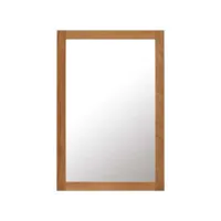 miroir  miroir déco pour salon chambre ou dressing 60 x 90 cm bois de chêne massif meuble pro frco54812