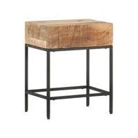 table d'appoint bout de canapé  table basse 40x30x50 cm bois massif de manguier brut meuble pro frco11542