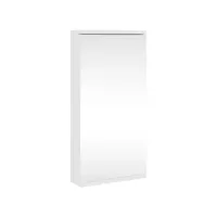 armoire de bain à miroir d'angle blanc 30x24x60 cm