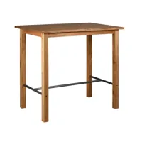 table haute en bois mindi et métal