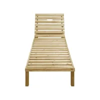 vidaxl chaise longue avec coussin taupe bois de pin imprégné