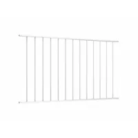 clôture paravent de jardin, panneau de clôture acier enduit de poudre 1,7x1,25 m blanc oce68580 meuble pro