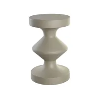 table d'appoint ronde en fer coloris gris - diamètre 29.5 x hauteur 47 cm
