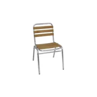chaises bistro frêne et aluminium bolero lot de 4