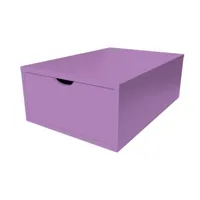 cube de rangement bois 75x50 cm + tiroir  lilas cube75t-li
