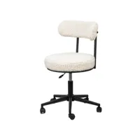 nordlys - chaise de bureau ergonomique reglable laine blanc