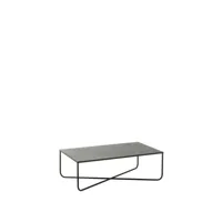 table de salon pieds croix métal noir lulu l 100 cm