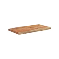 table d'appoint 70x40x2,5cm bois massif acacia bordure assortie
