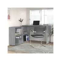 bureau d'angle bureau informatique - table de bureau sonoma gris bois d'ingénierie meuble pro frco52457