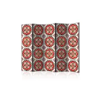 paravent 5 volets - dance of red line ii [room dividers] a1-paraventtc0028