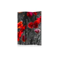paravent 3 volets - red poppies [room dividers] a1-paravent1308