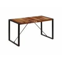 table de salon salle à manger design 140 cm bois de sesham massif helloshop26 0902147