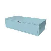 cube de rangement bois 100x50 cm + tiroir  bleu pastel cube100t-bp