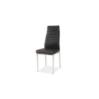 jossan - chaise élégante salle à manger salon bureau - dimensions : 96x40x38 cm - rembourrage en cuir écologique - style moderne - noir