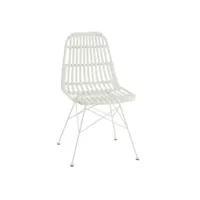paris prix - chaise de jardin design celeste 86cm blanc
