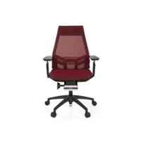 chaise de bureau chaise bureau genidia smart black tissu maille rouge hjh office