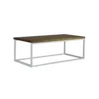 table basse icub u.  60x80x43 cm. blanc. style industriel vintage ccvi608042 u bl-ev 30