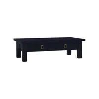 table basse table de salon  bout de canapé café noir clair 100x50x30 cm bois d'acajou massif meuble pro frco44680