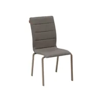chaise de jardin empilable diese mocha & praline en aluminium traité époxy