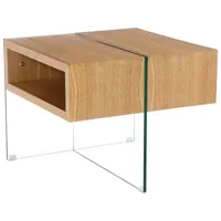 table basse venezia - 60 x 60 x 50 cm -  finition chêne