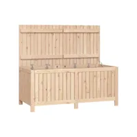 coffre boîte meuble de jardin rangement 147 x 68 x 64 cm bois massif de pin helloshop26 02_0013008