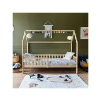 lit cabane pour enfant 190x90cm en bois marceau
