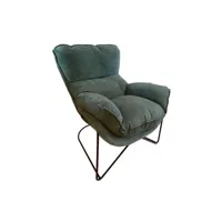 easy - fauteuil en velours vert