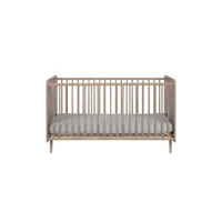 lit bébé à barreaux en bois effet chevron 70x140- lt70108