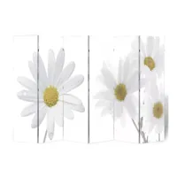 paravent décoratif imprimé 6 volets bois flowers