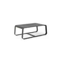 table basse d'extérieur en aluminium anthracite merrigan 105x62x h38 cm