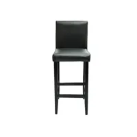 lot de deux tabourets de bar design chaise siège cuir synthétique noir helloshop26 1202057