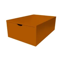cube de rangement bois 75x50 cm + tiroir  chocolat cube75t-ch