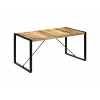 table de salon salle à manger design 160x80x75 cm bois de manguier massif helloshop26 0902157